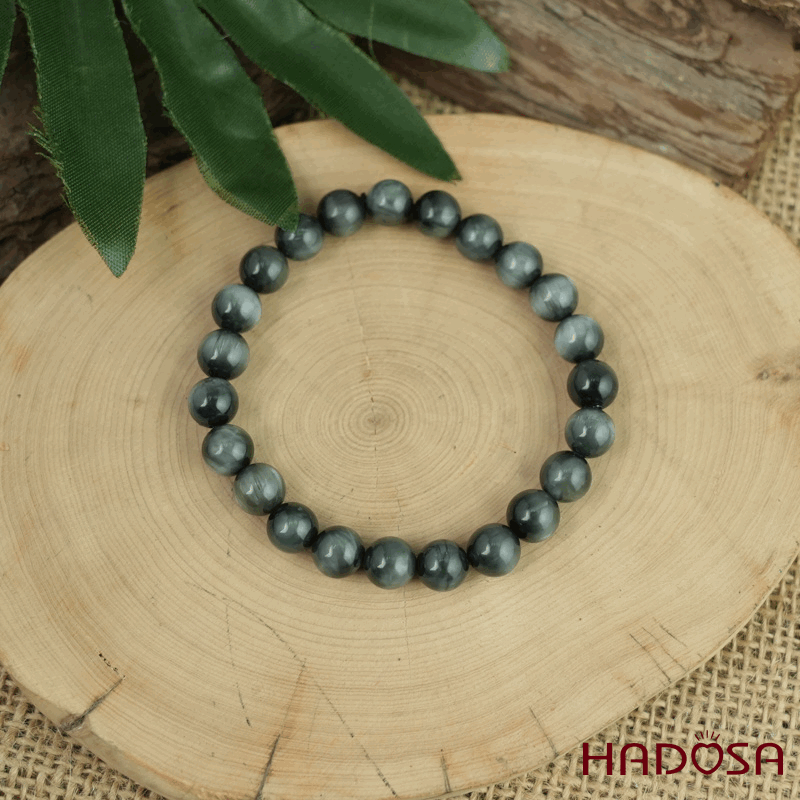 Vòng đá mắt chim Ưng xám 8mm 6A