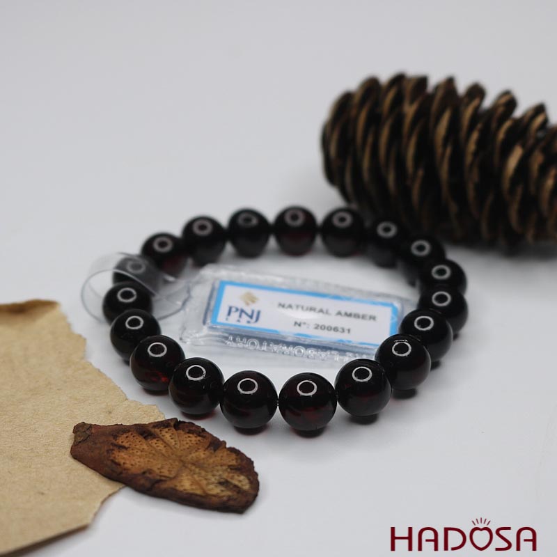 Vòng Hổ Phách Baltic Huyết 10mm