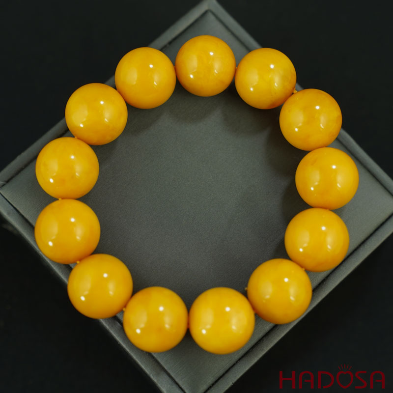 Vòng Hổ Phách Baltic mật lạp 17mm