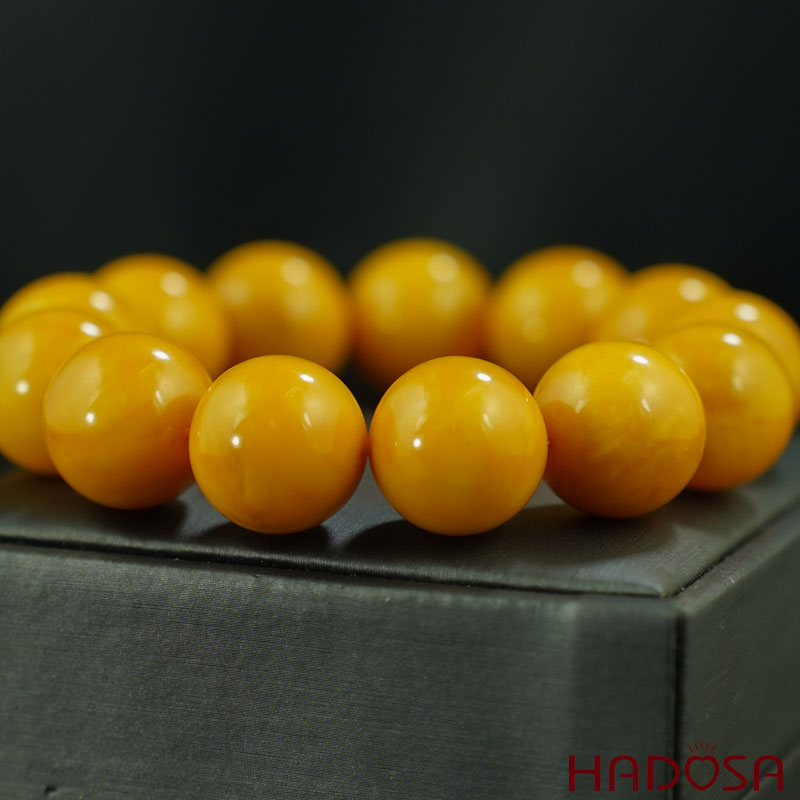 Vòng Hổ Phách Baltic mật lạp 17mm