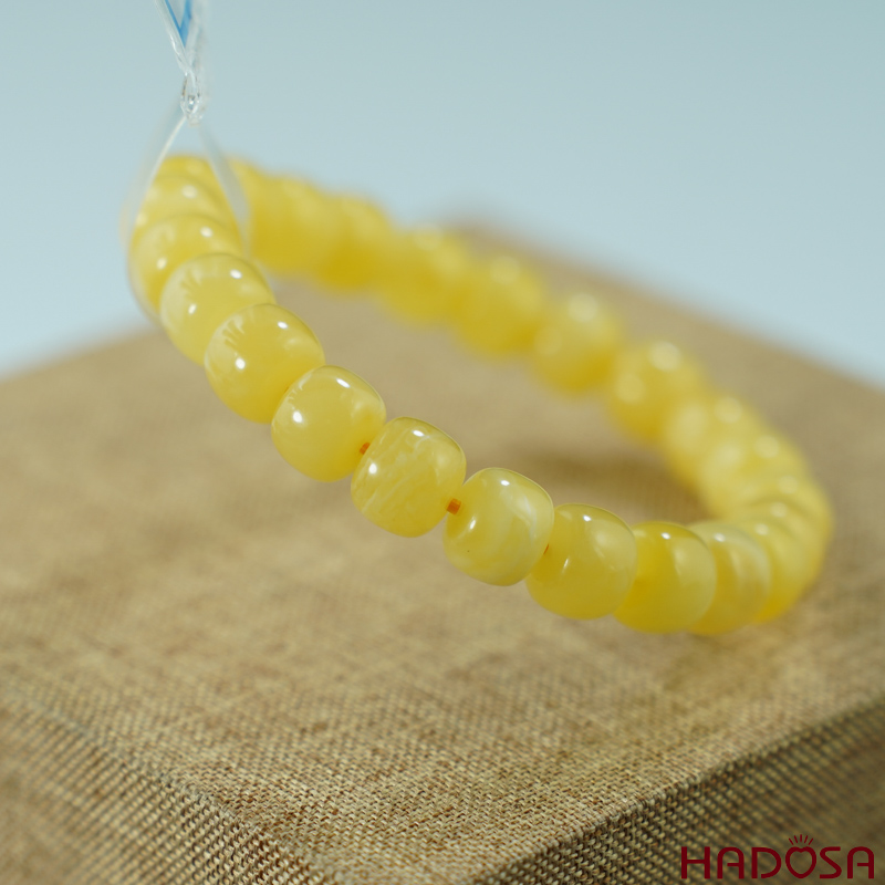 Vòng Hổ Phách Mật Lạp hạt bắp 9mm