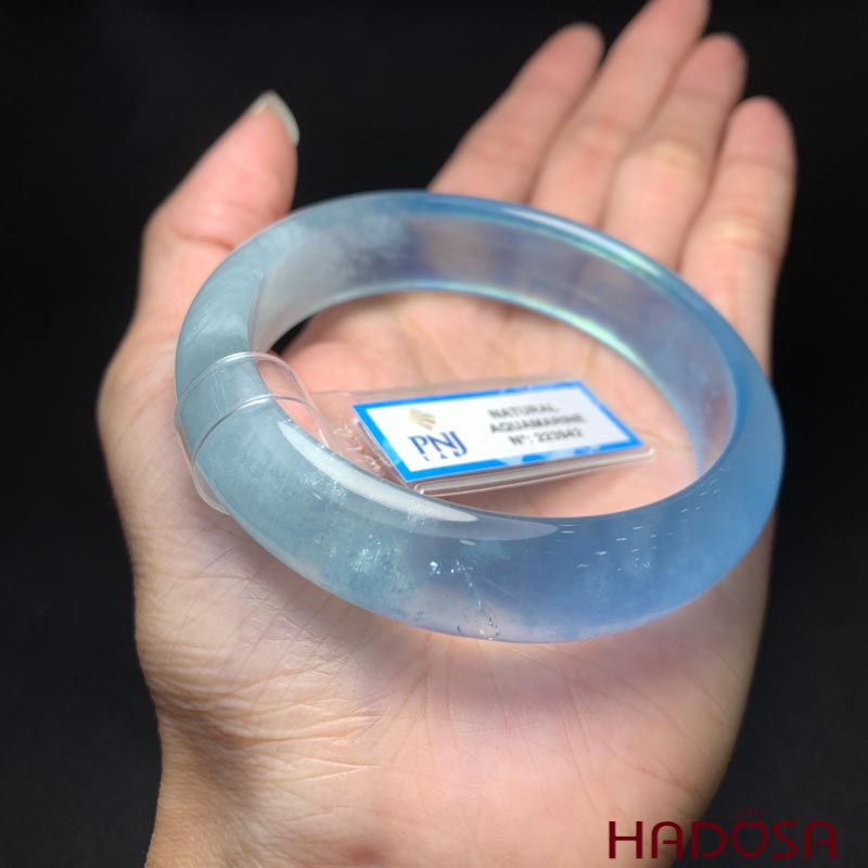Vòng kiềng Aquamarine chuẩn 6A ni 53