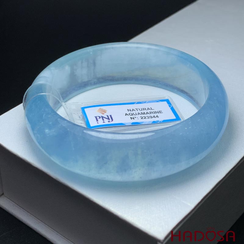 Vòng kiềng Aquamarine chuẩn 6A ni 54