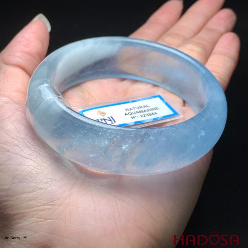 Vòng kiềng Aquamarine chuẩn 7A ni 54