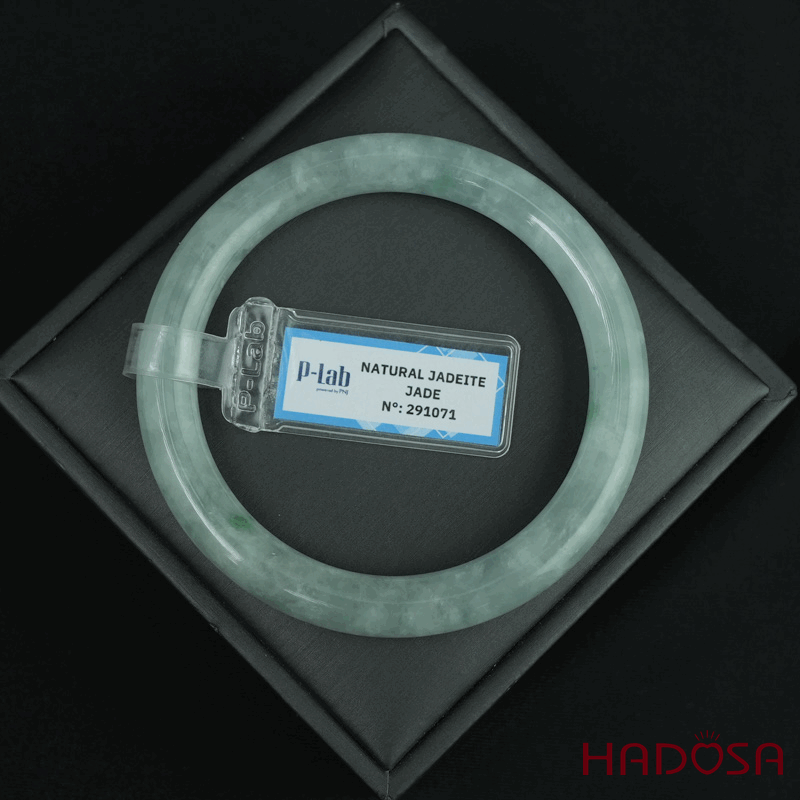 Vòng Ngọc Cẩm Thạch bản tròn xanh đậu ni 58