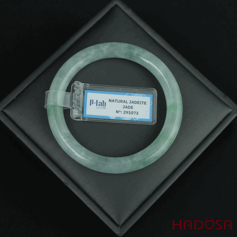 Vòng Ngọc Cẩm Thạch bản tròn xanh đậu ni 51