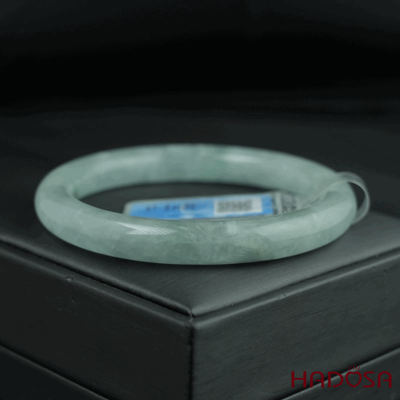 Vòng Ngọc Cẩm Thạch bản tròn xanh đậu ni 58