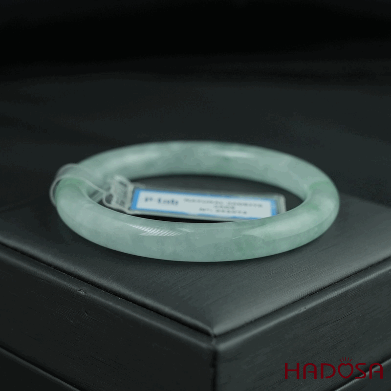 Vòng Ngọc Cẩm Thạch bản tròn xanh đậu ni 51