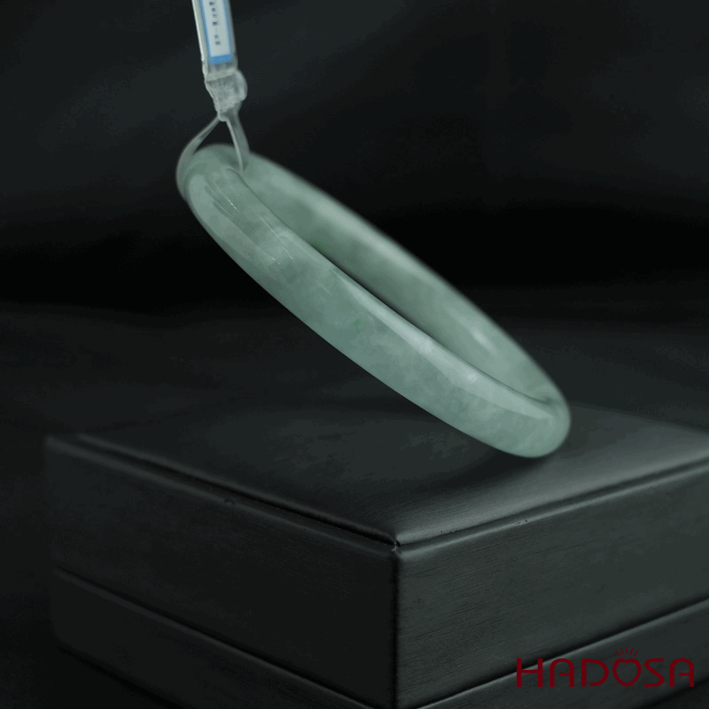 Vòng Ngọc Cẩm Thạch bản tròn xanh đậu ni 58