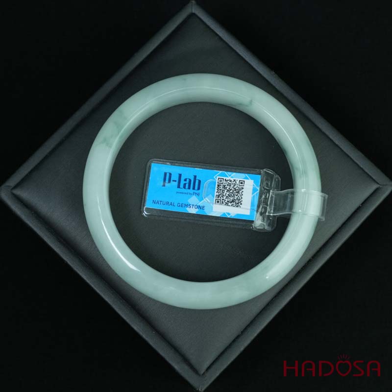 Vòng Ngọc Cẩm Thạch lá hẹ xanh điểm lí ni 56