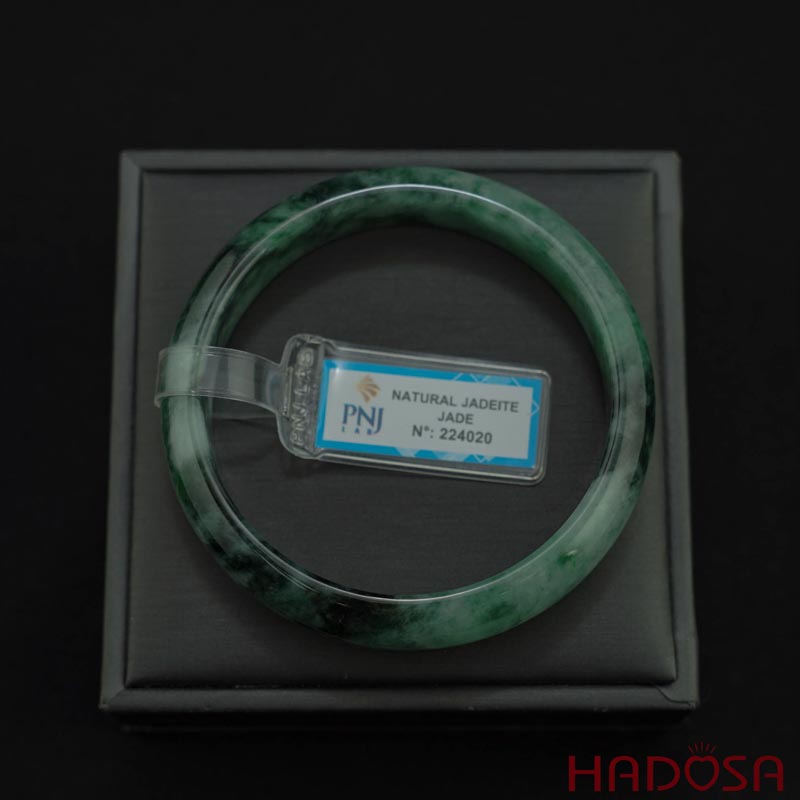 Vòng kiềng Cẩm Thạch lá hẹ xanh lí ni 60