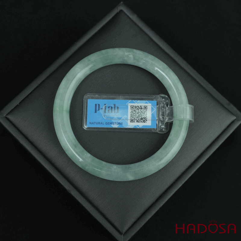 Vòng Ngọc Cẩm Thạch bản tròn xanh đậu ni 51