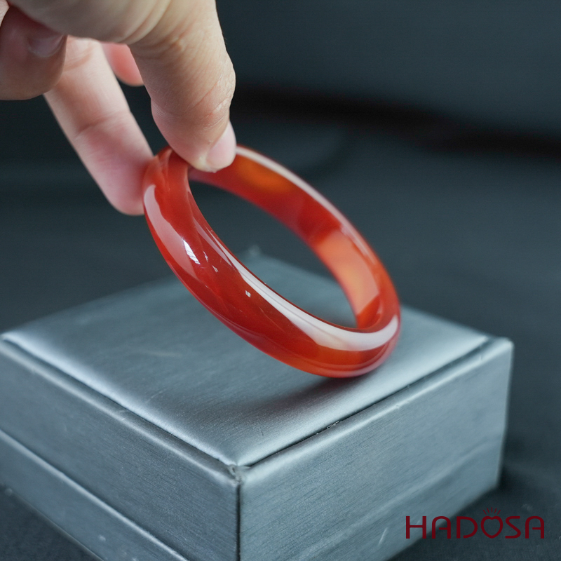 Vòng kiềng mã não đỏ cam ni 54