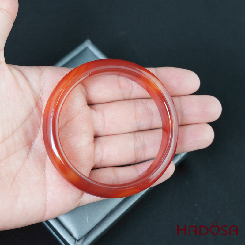 Vòng kiềng mã não đỏ cam ni 54