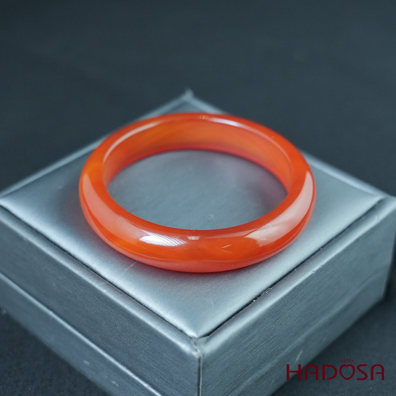 Vòng kiềng mã não đỏ cam ni 55