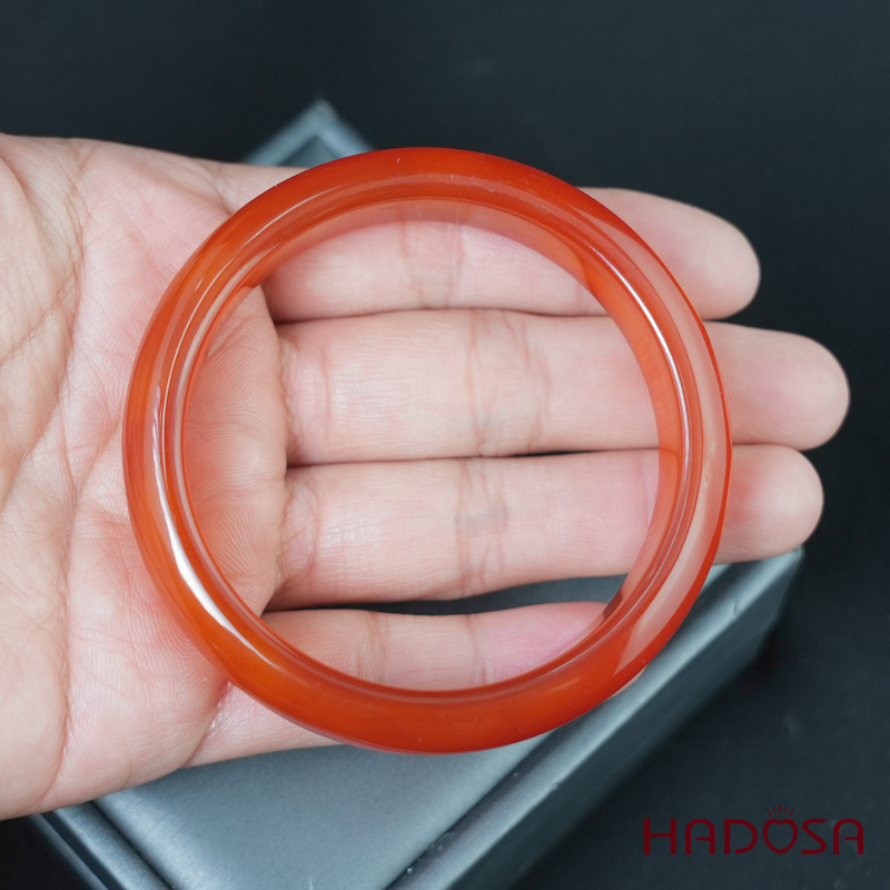 Vòng kiềng mã não đỏ cam ni 55