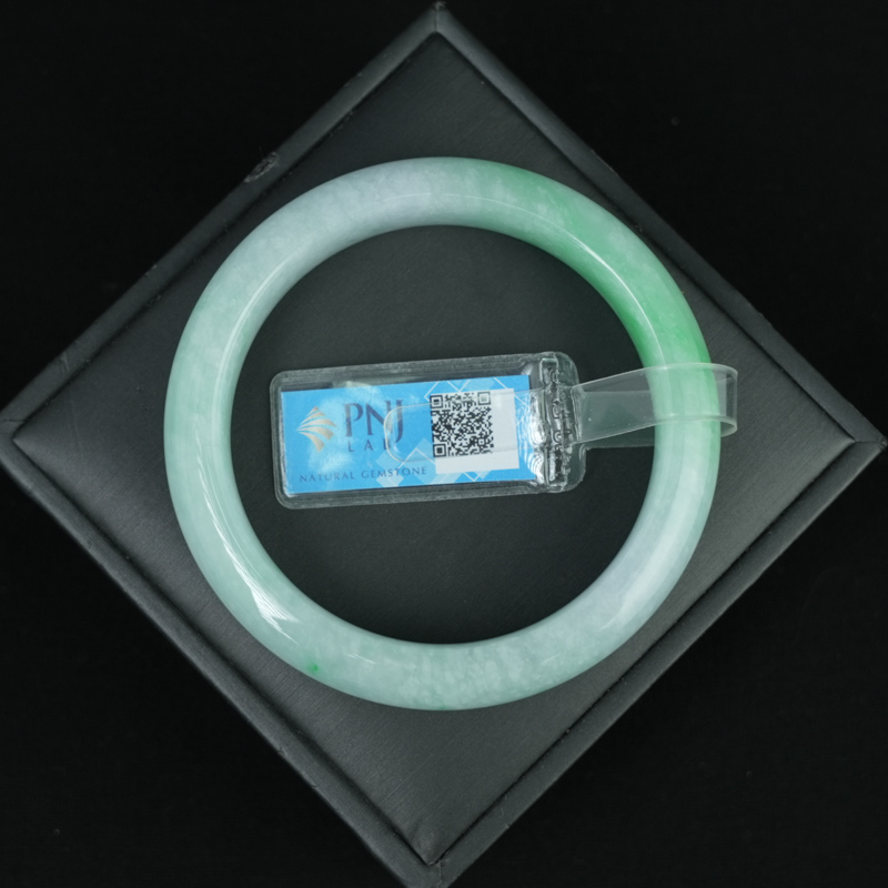 Vòng kiềng Ngọc Cẩm Thạch lá hẹ vân lí ni 57