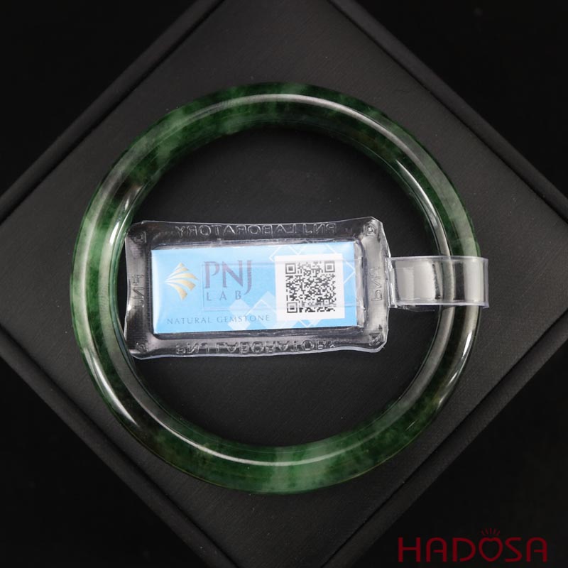 Vòng Ngọc Cẩm Thạch xanh đậm ni 52