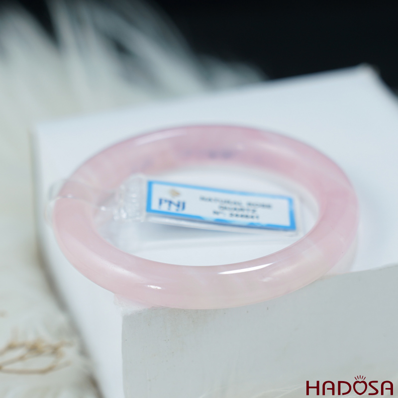 Vòng kiềng Thạch Anh Hồng tròn ni 51mm
