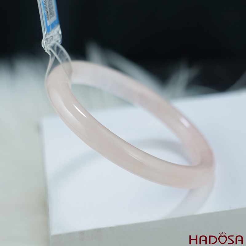 Vòng kiềng Thạch Anh Hồng tròn ni 53mm