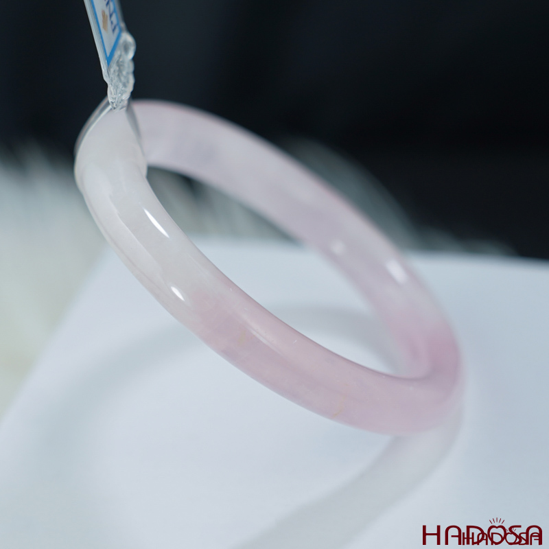 Vòng kiềng Thạch Anh Hồng tròn ni 55mm