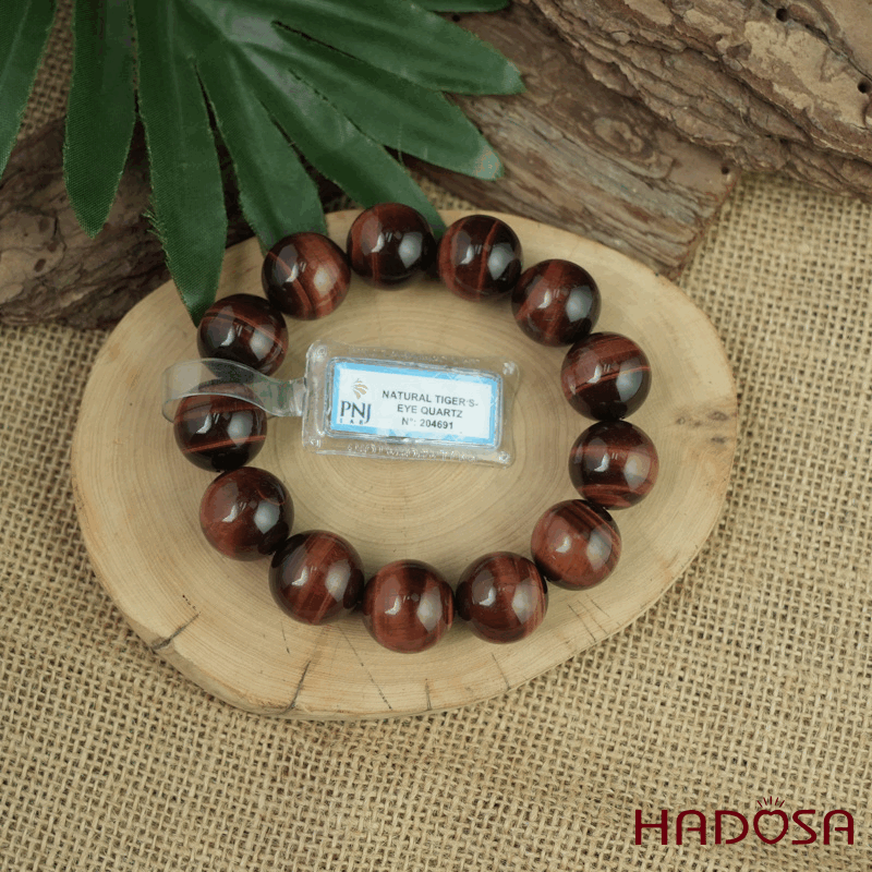 Đá Mắt Hổ Nâu Đỏ 18mm đặc biệt cao cấp chuẩn 6A