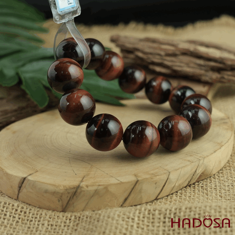 Đá Mắt Hổ Nâu Đỏ 18mm đặc biệt cao cấp chuẩn 6A