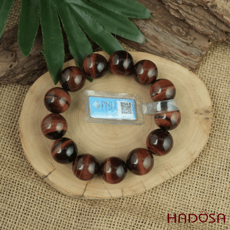 Đá Mắt Hổ Nâu Đỏ 18mm đặc biệt cao cấp chuẩn 6A