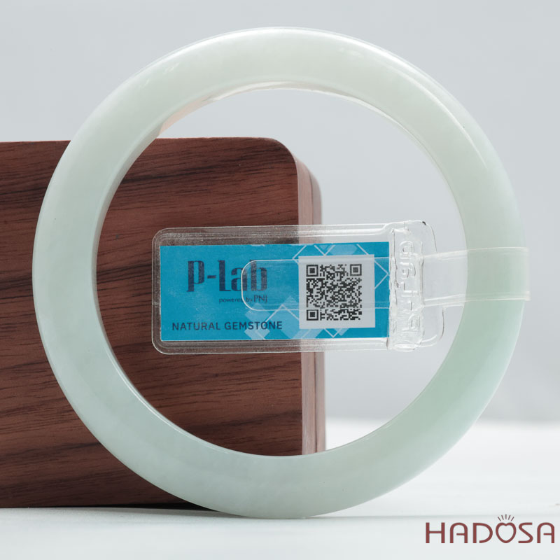 Vòng Cẩm Thạch Type A Nếp Mịn Bản Lá Hẹ ni 54