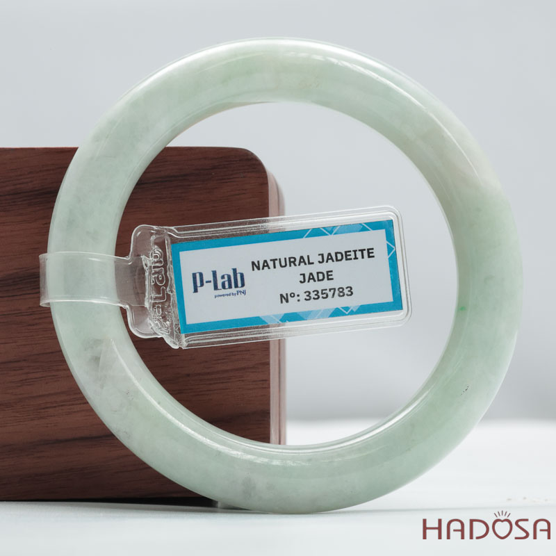 Vòng Ngọc Cẩm Thạch Xanh Lý Nếp Mịn Type A Ni 54
