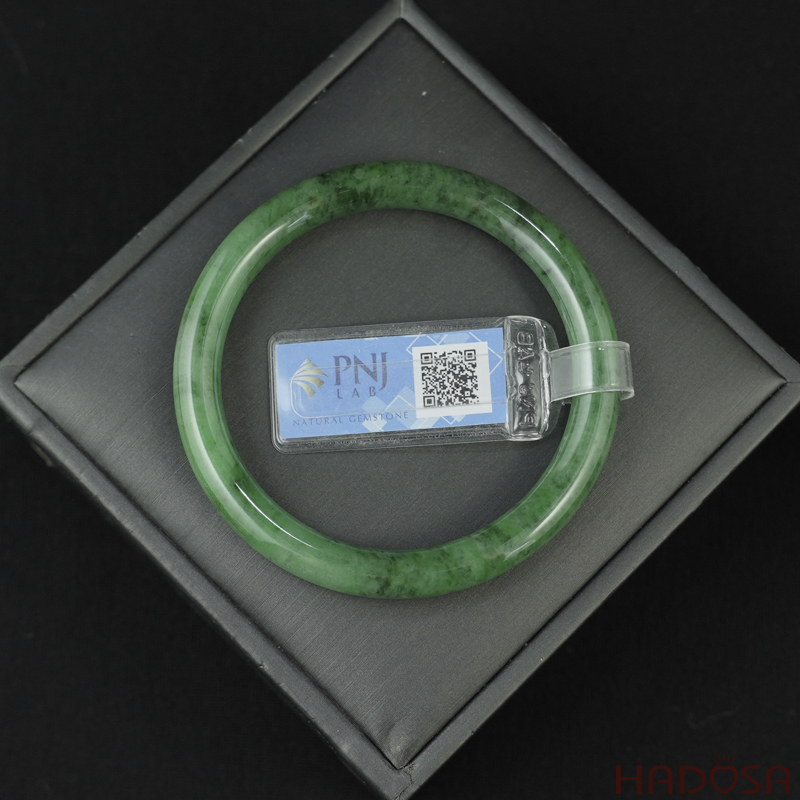 Vòng Ngọc Cẩm Thạch tròn xanh tươi ni 52
