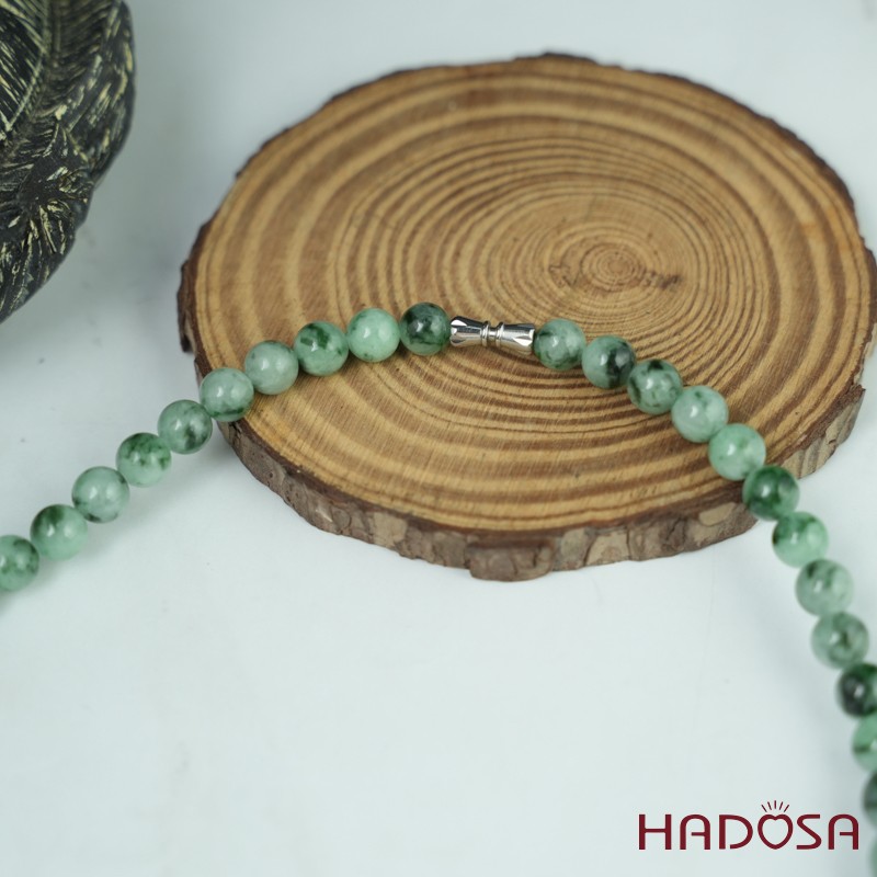 Vòng chuỗi cổ Cẩm thạch vân lí 52cm