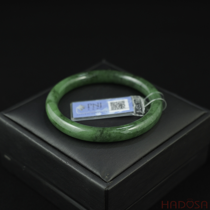 Vòng Ngọc Cẩm Thạch tròn xanh tươi ni 52