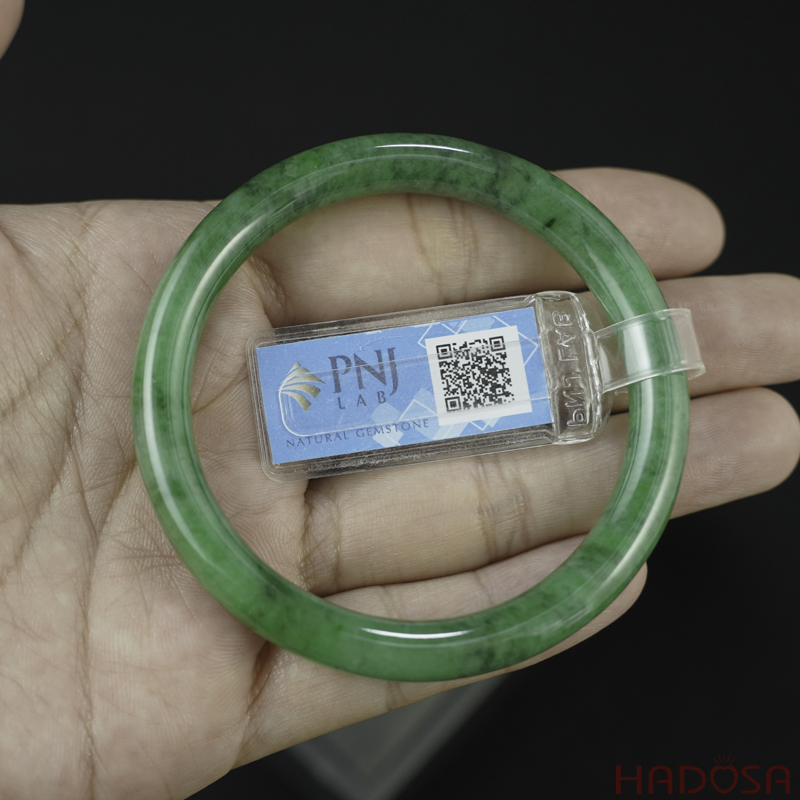 Vòng Ngọc Cẩm Thạch tròn xanh tươi ni 52