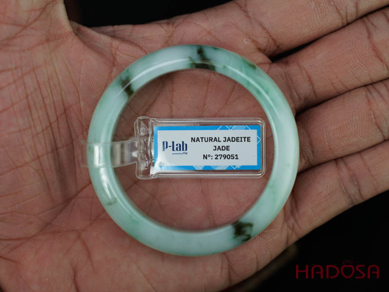 Vòng Ngọc Cẩm Thạch A lá hẹ nếp lý ni 50