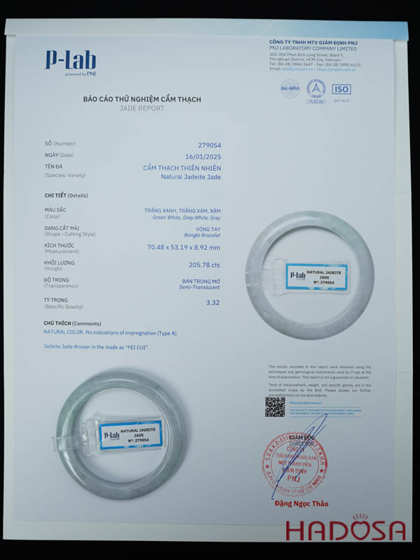 Vòng Ngọc Cẩm Thạch A lá hẹ xanh đậu ni 53