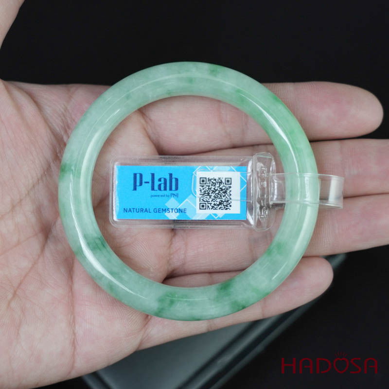Vòng Ngọc Cẩm Thạch bản tròn xanh đậu ni 49