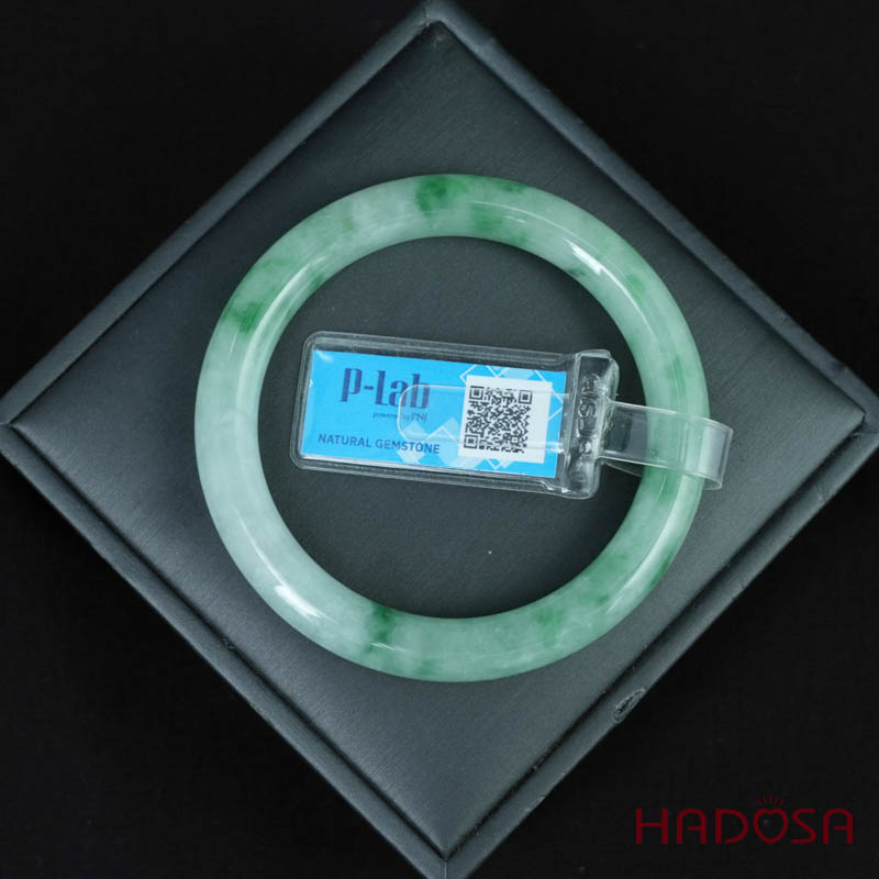 Vòng Ngọc Cẩm Thạch bản tròn xanh đậu ni 51