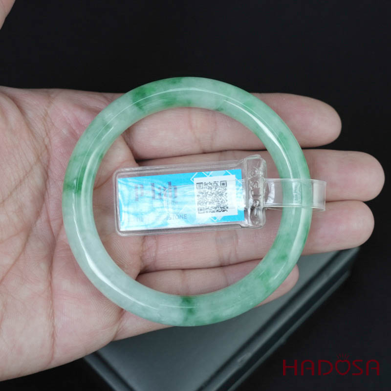 Vòng Ngọc Cẩm Thạch bản tròn xanh đậu ni 51