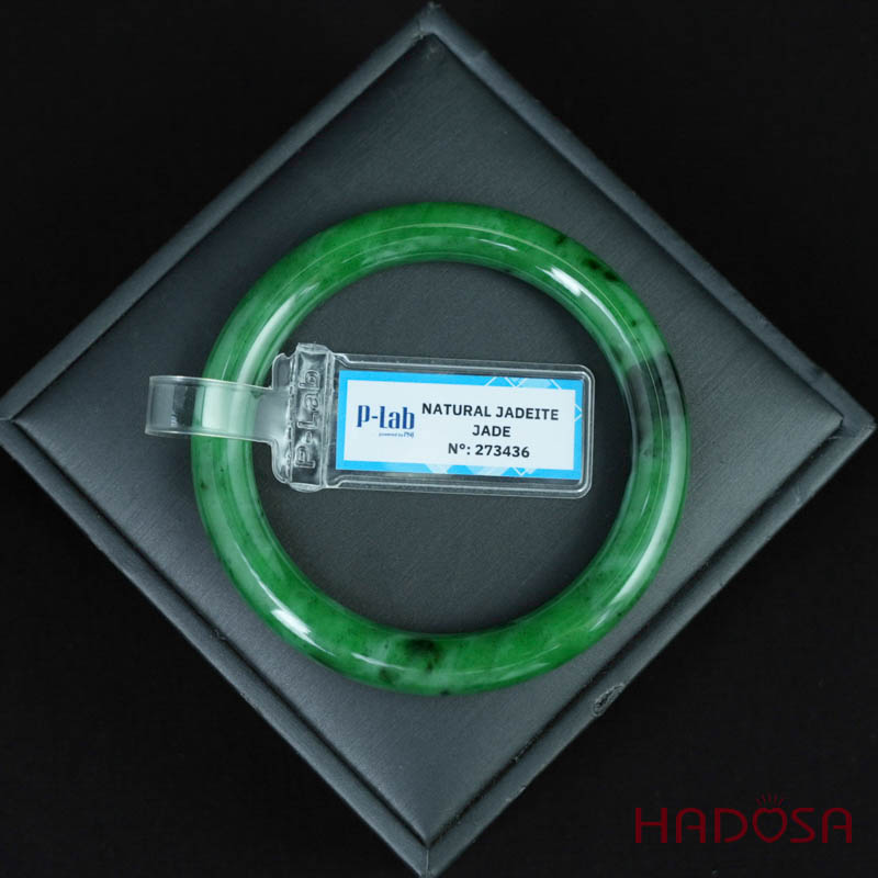 Vòng Ngọc Cẩm Thạch bản tròn xanh lục ni 51