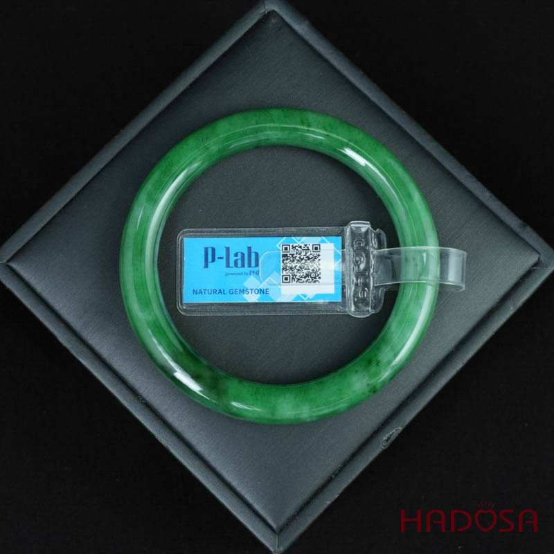 Vòng Ngọc Cẩm Thạch bản tròn xanh lục ni 51