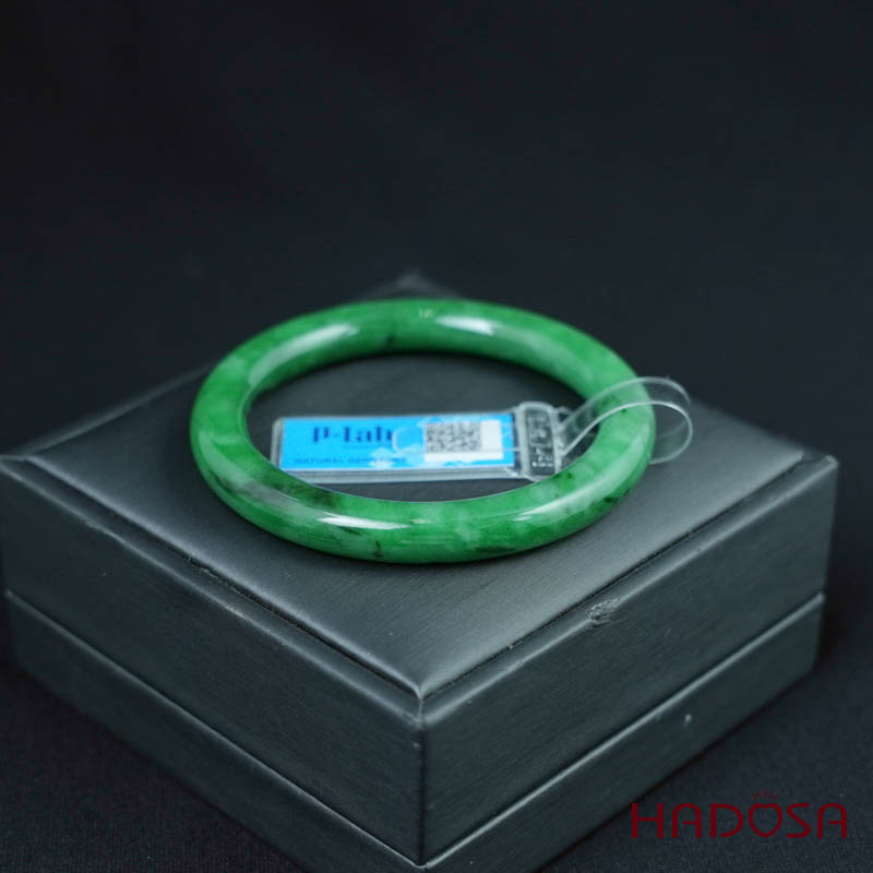 Vòng Ngọc Cẩm Thạch bản tròn xanh lục ni 51