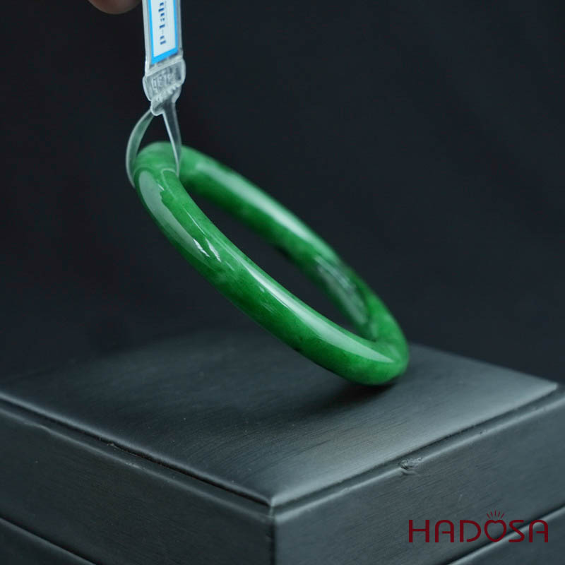 Vòng Ngọc Cẩm Thạch bản tròn xanh lục ni 51