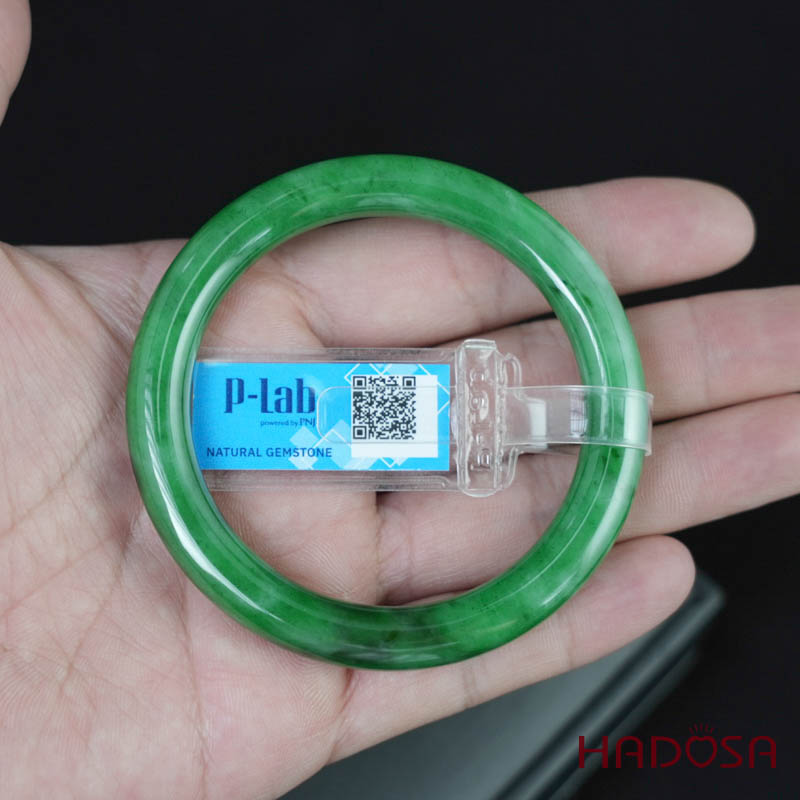 Vòng Ngọc Cẩm Thạch bản tròn xanh lục ni 51