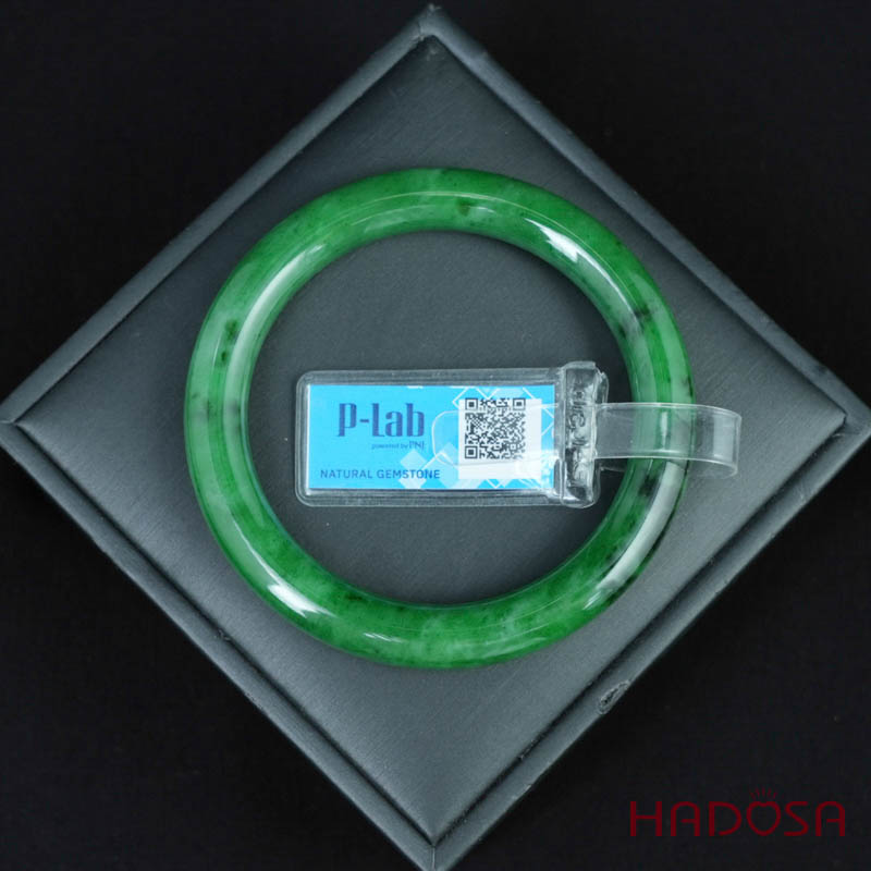 Vòng Ngọc Cẩm Thạch bản tròn xanh lục ni 52