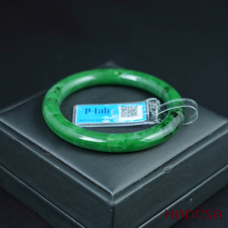 Vòng Ngọc Cẩm Thạch bản tròn xanh lục ni 52