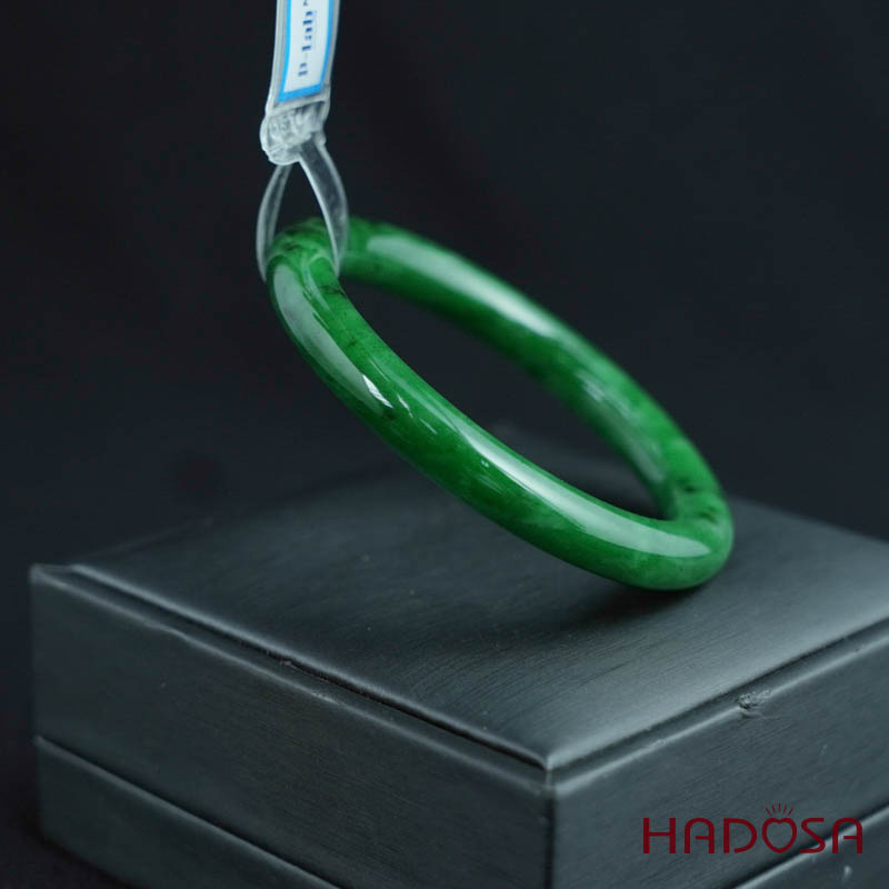 Vòng Ngọc Cẩm Thạch bản tròn xanh lục ni 52