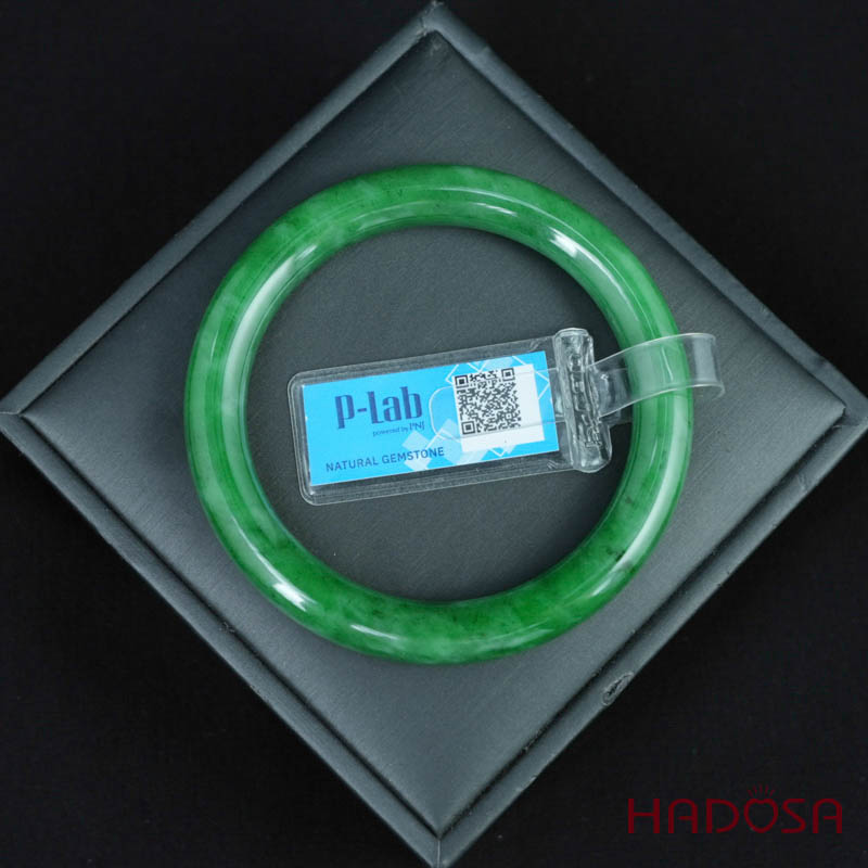 Vòng Ngọc Cẩm Thạch bản tròn xanh lục ni 53