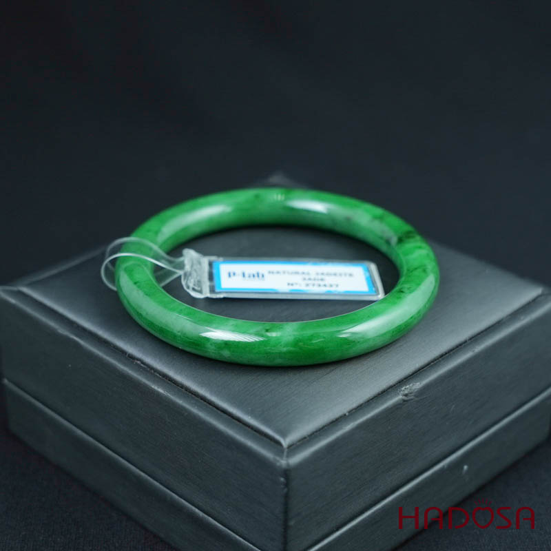 Vòng Ngọc Cẩm Thạch bản tròn xanh lục ni 53
