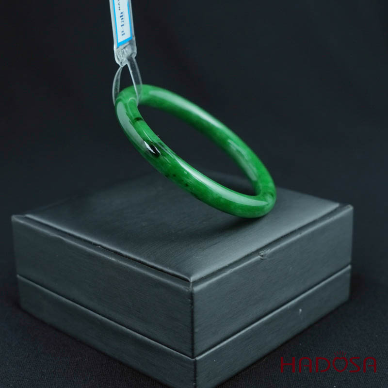 Vòng Ngọc Cẩm Thạch bản tròn xanh lục ni 53